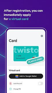Snímek obrazovky aplikace Twisto – Pay your way