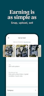 Snímek obrazovky aplikace Vinted: Shop & sell pre-loved