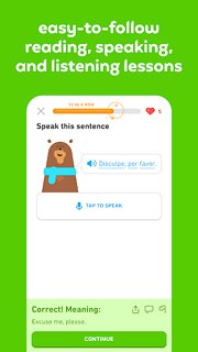 Snímek obrazovky aplikace Duolingo: Language Lessons
