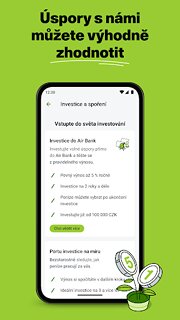 Snímek obrazovky aplikace My Air (Air Bank)