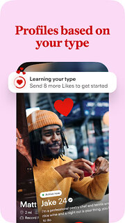 Snímek obrazovky aplikace Tinder