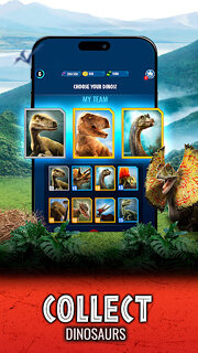 Snímek obrazovky aplikace Jurassic World Alive