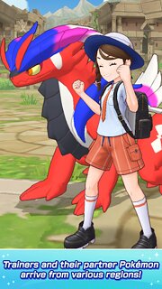 Snímek obrazovky aplikace Pokémon Masters EX
