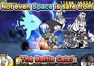 Snímek obrazovky aplikace The Battle Cats