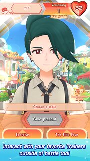 Snímek obrazovky aplikace Pokémon Masters EX