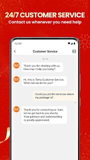 Snímek obrazovky aplikace Temu: Shop Like a Billionaire