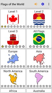 Snímek obrazovky aplikace Flags of All World Countries