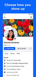 Snímek obrazovky aplikace Facebook