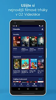 O2 TV - snímek obrazovky