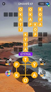 Snímek obrazovky aplikace Uklidňující slovní puzzle