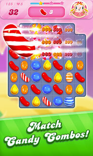 Snímek obrazovky aplikace Candy Crush Saga