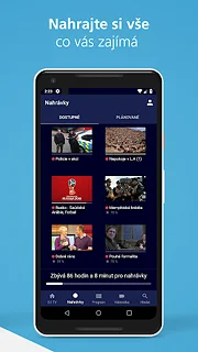 O2 TV - snímek obrazovky