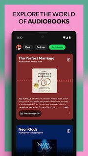 Snímek obrazovky aplikace Spotify: Music and Podcasts