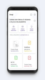 Snímek obrazovky aplikace Twisto – Pay your way