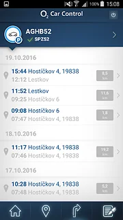 O2 Car Control - snímek obrazovky