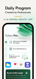 Snímek obrazovky aplikace VOS: Mental Health, AI Therapy