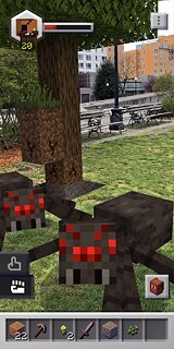 Snímek obrazovky aplikace Minecraft Earth