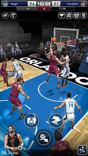 Snímek obrazovky aplikace NBA NOW Mobile Basketball Game