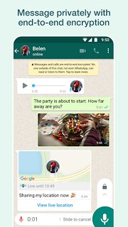 Snímek obrazovky aplikace WhatsApp Messenger
