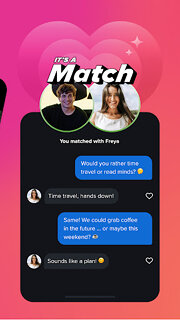 Snímek obrazovky aplikace Tinder