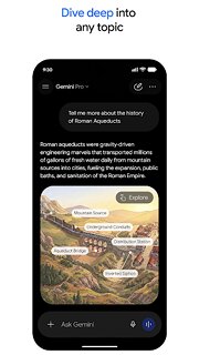 Snímek obrazovky aplikace Google Gemini