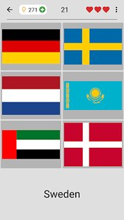 Snímek obrazovky aplikace Flags of All World Countries