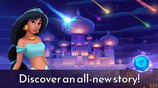 Snímek obrazovky aplikace Disney Princess Majestic Quest: Match 3 & Decorate