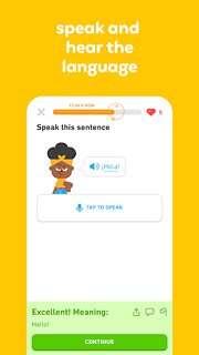 Snímek obrazovky aplikace Duolingo: Language Lessons