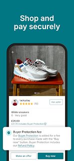 Snímek obrazovky aplikace Vinted: Buy & sell second hand