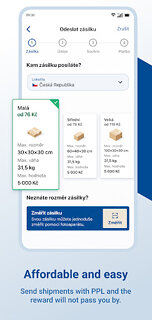 Snímek obrazovky aplikace mojePPL