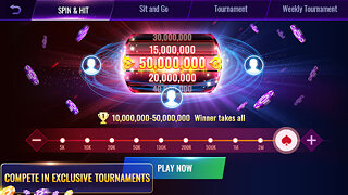 Snímek obrazovky aplikace RallyAces Poker - Texas Holdem