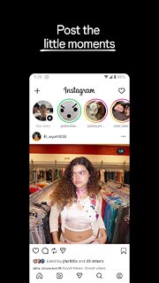 Snímek obrazovky aplikace Instagram