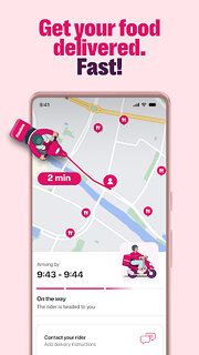 Snímek obrazovky aplikace foodora: Food & Groceries