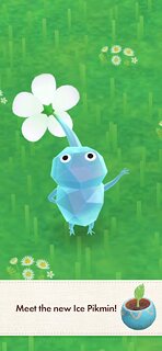 Snímek obrazovky aplikace Pikmin Bloom