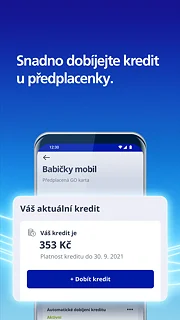 Moje O2 - snímek obrazovky