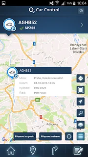 O2 Car Control - snímek obrazovky