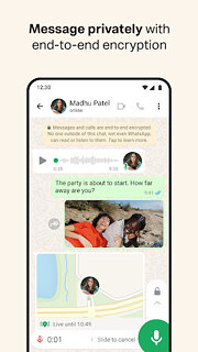 Snímek obrazovky aplikace WhatsApp Messenger