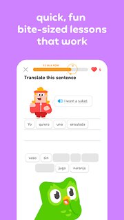 Snímek obrazovky aplikace Duolingo: Language Lessons