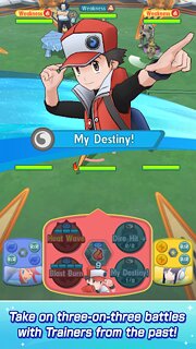 Snímek obrazovky aplikace Pokémon Masters EX