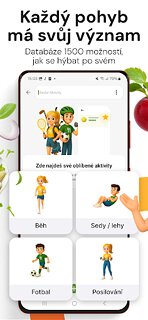 Snímek obrazovky aplikace Kalorické Tabulky
