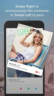Tinder - snímek obrazovky