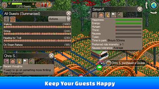 Snímek obrazovky aplikace RollerCoaster Tycoon® Classic