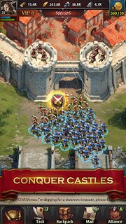 Snímek obrazovky aplikace Clash of Kings: New Crescent Civilization