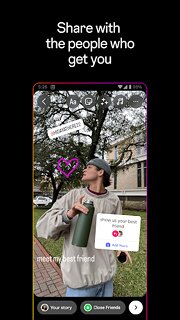 Snímek obrazovky aplikace Instagram
