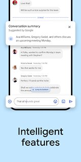 Snímek obrazovky aplikace Google Chat