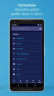 O2 TV - snímek obrazovky