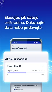 Moje O2 - snímek obrazovky
