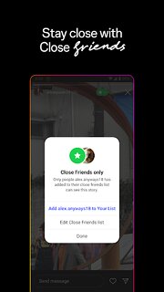 Snímek obrazovky aplikace Instagram