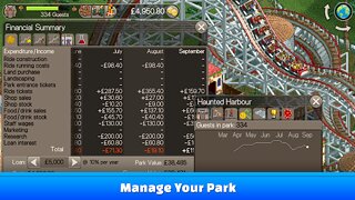 Snímek obrazovky aplikace RollerCoaster Tycoon® Classic