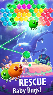 Snímek obrazovky aplikace DreamWorks Trolls Pop: Bubble Shooter & Collection